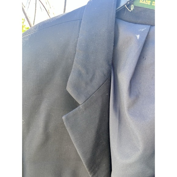 RALPH Lauren Blazer Jacket Men's Navy Woolmark sz aprox 40 made in Canada - Picture 6 of 11